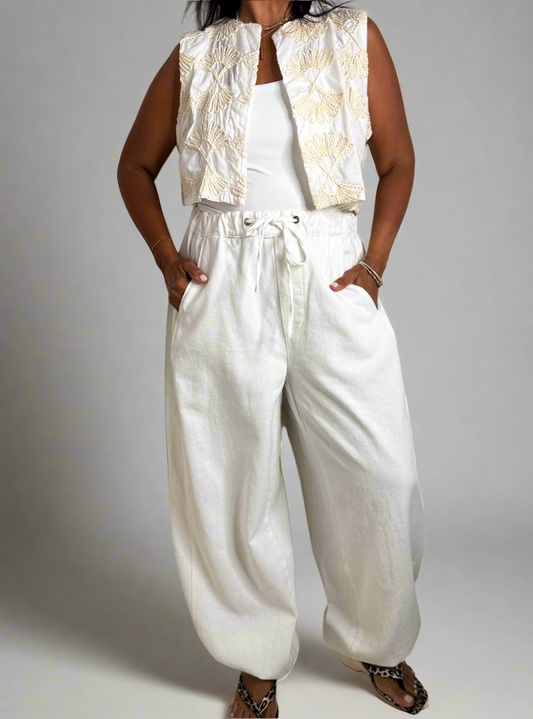 Aladdin White Denim Pants