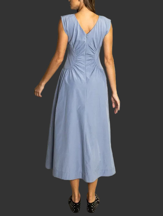 Rushed Waist Midi Dress