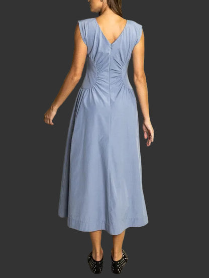 Rushed Waist Midi Dress