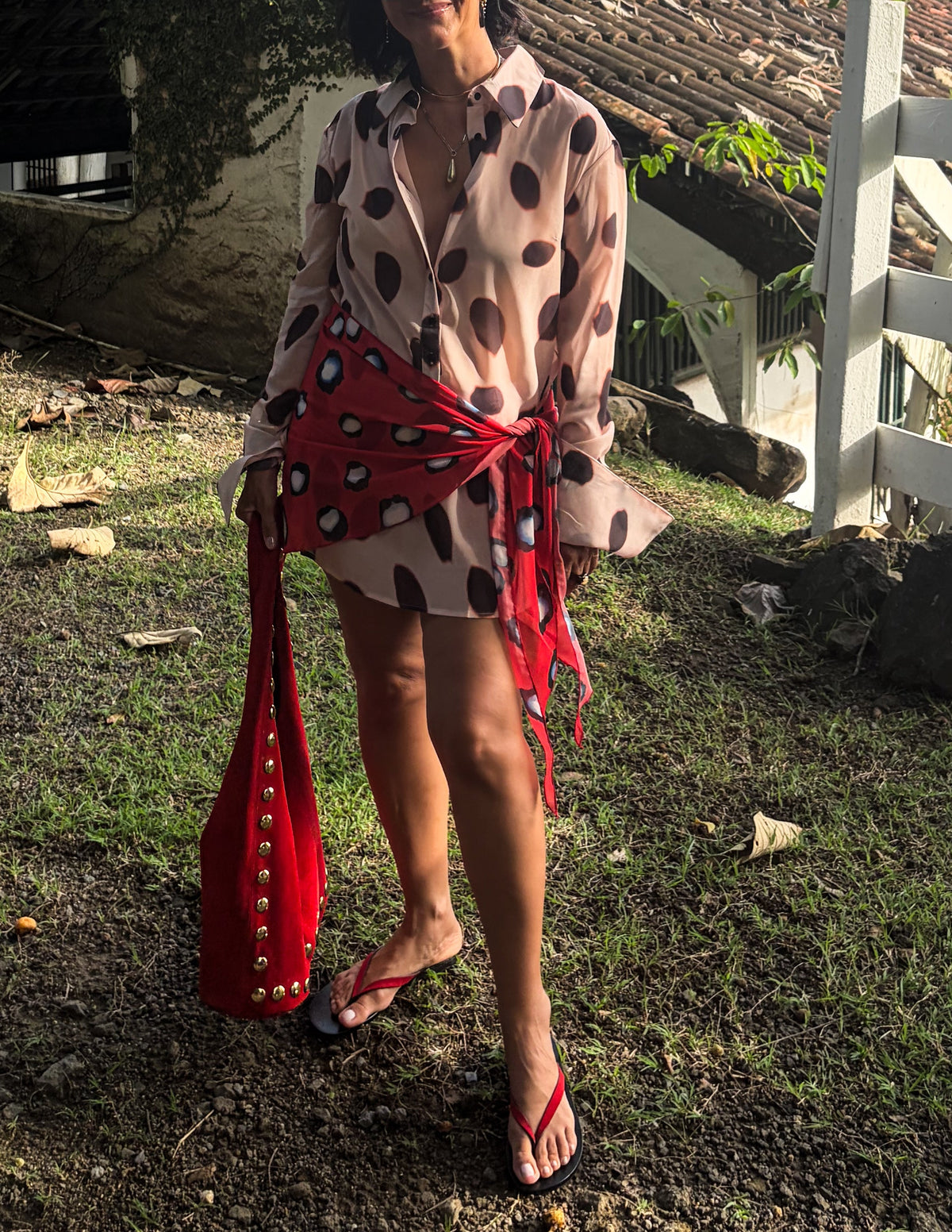 Sheer Polka Dot Mini Dress