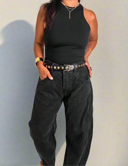 Black Barrel Jeans