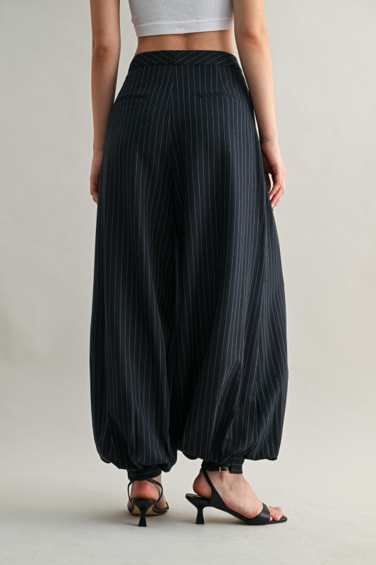 Pinstripe Balloon Pants