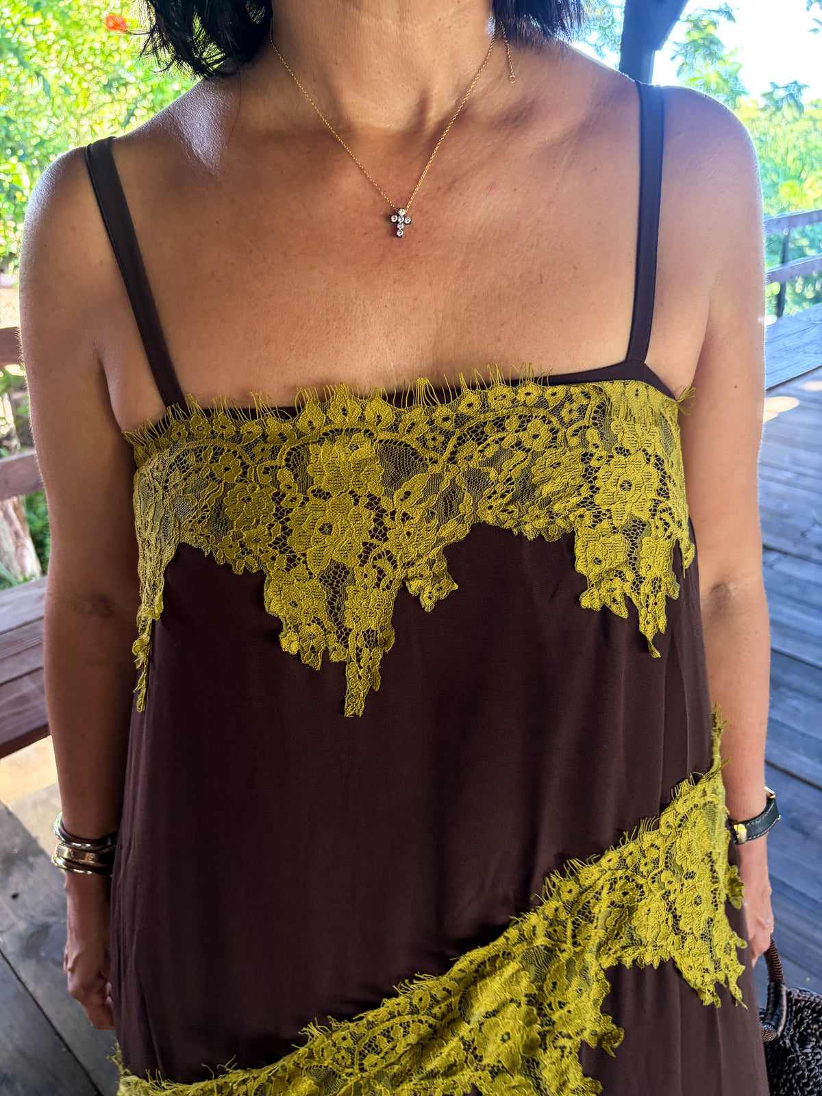 Lace Detail Maxi Dress
