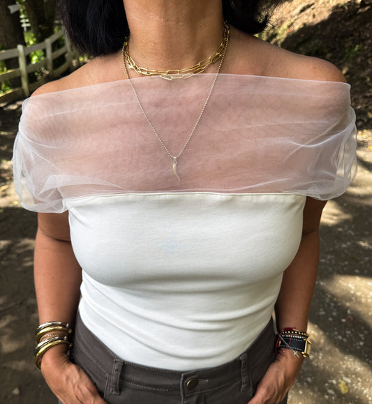 Mesh Drape Top