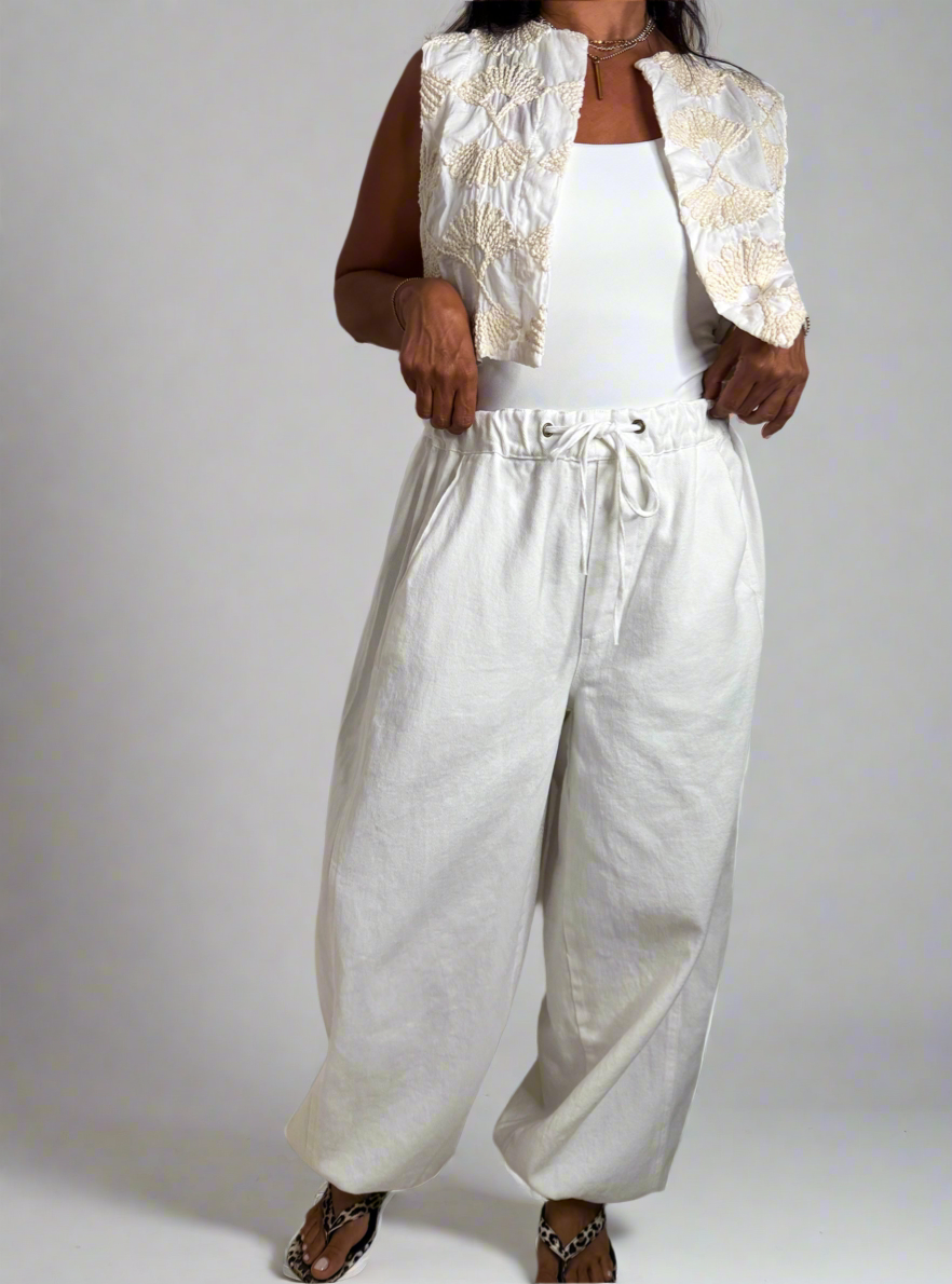Aladdin White Denim Pants
