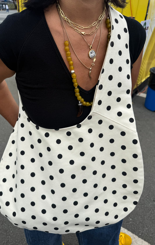 Polka Dots Slouchy Bag