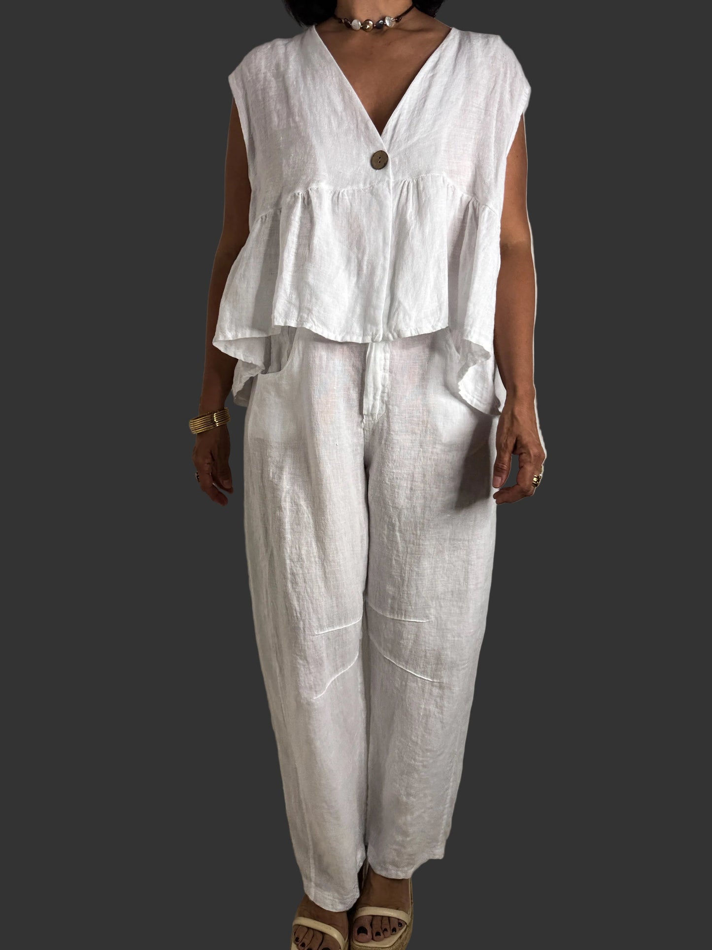 White Linen Pants