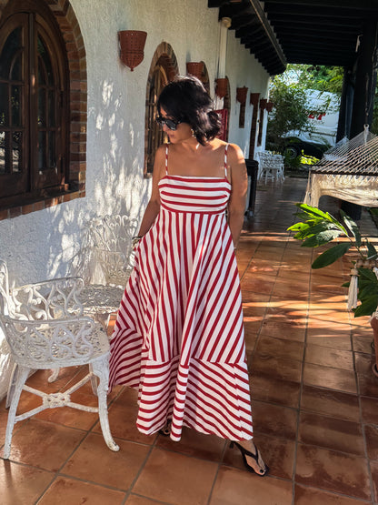 Coastal Stripes Maxi Dress