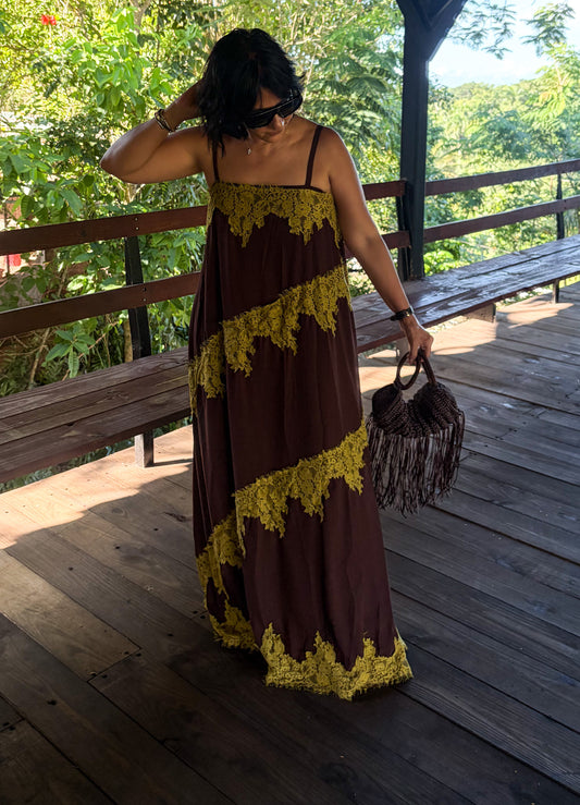Lace Detail Maxi Dress