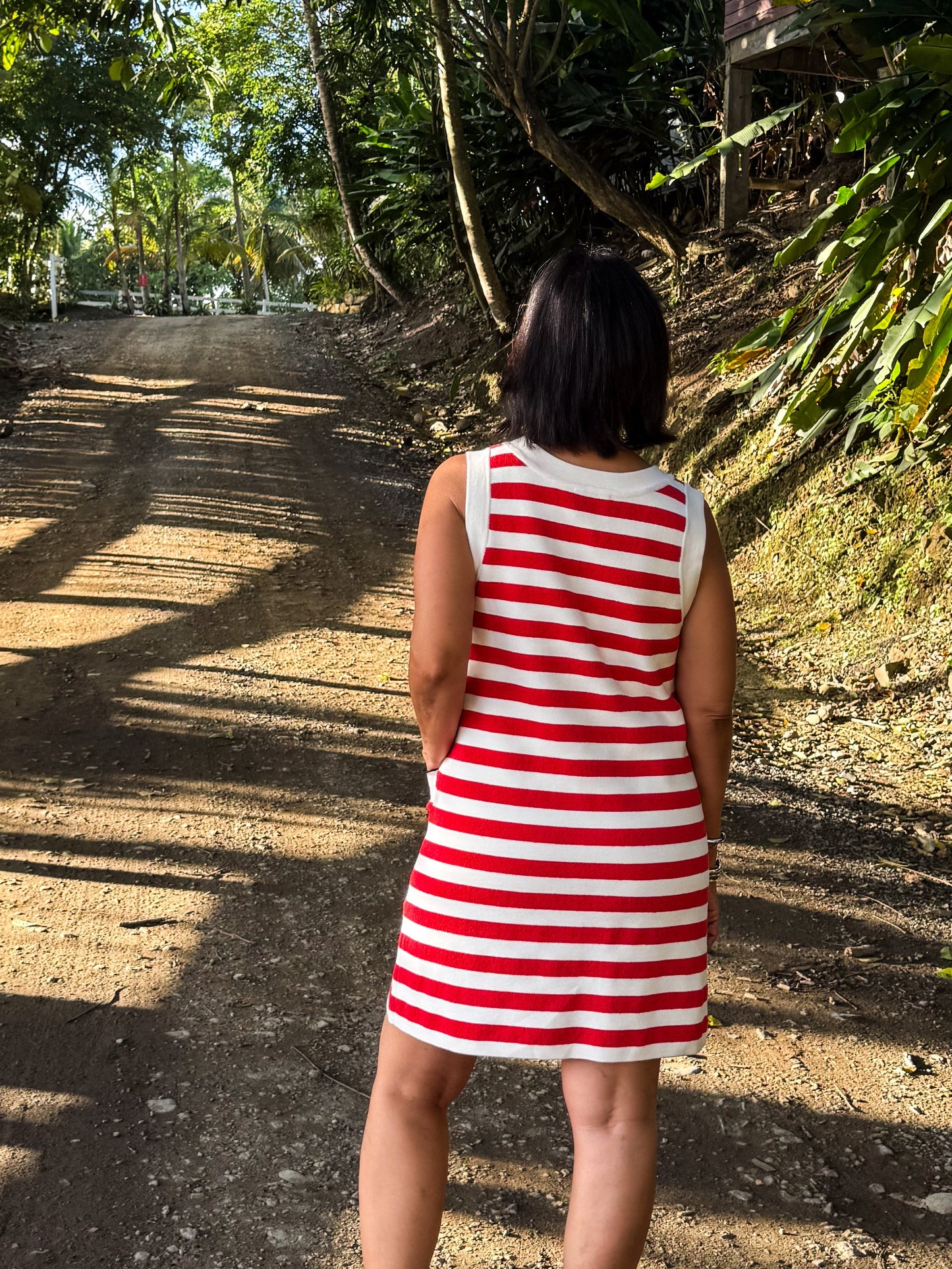Red Stripes Mini Dress
