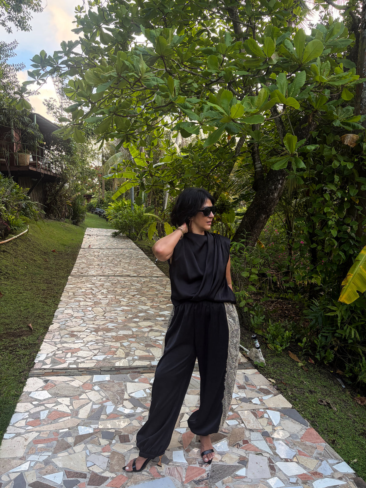 Lace Trim Pants
