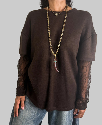 Lace Sleeves Top 🇮🇹