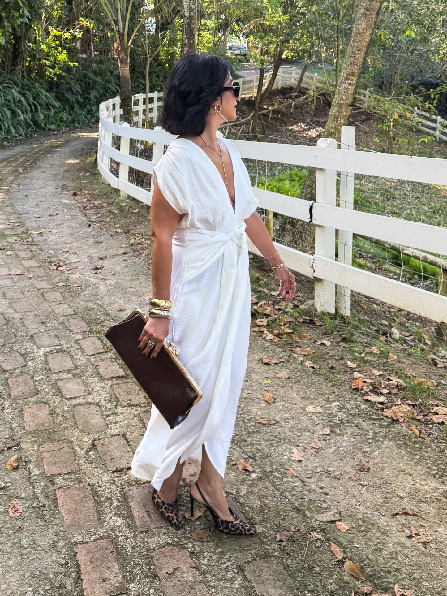 White Tie Front Dress 🇨🇴