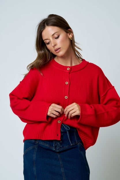 Button Down Knit Cardigan