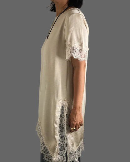 Lace Asymmetrical Top 🇮🇹