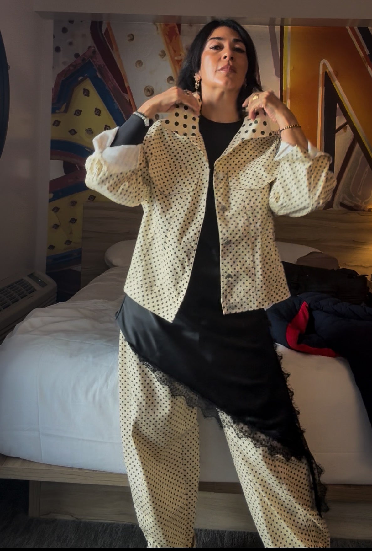 Polka Dots Denim Set