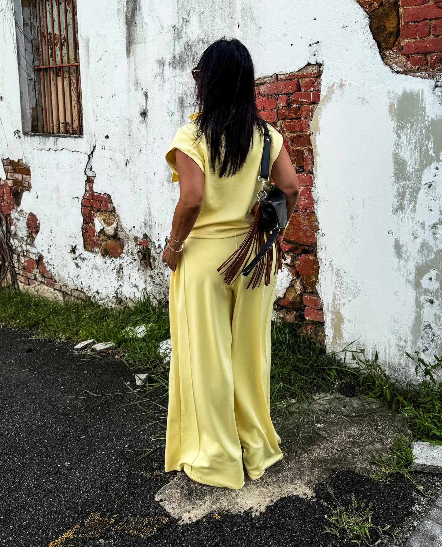Butter Yellow Pants Set