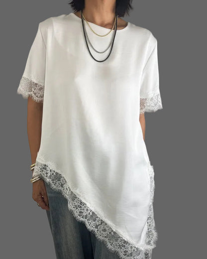 Lace Asymmetrical Top 🇮🇹