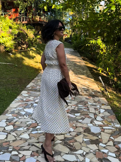 Smocked Bodice Midi Dress