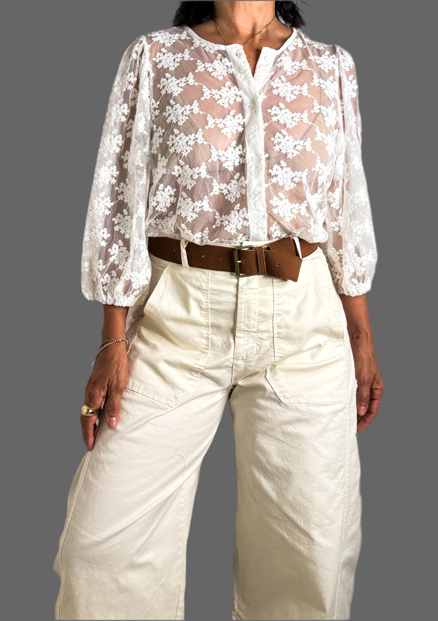 Cream Barrel Pants 🇮🇹