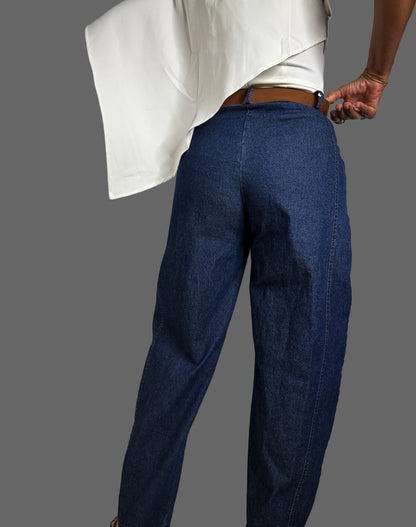 Dark Denim Barrel Jeans