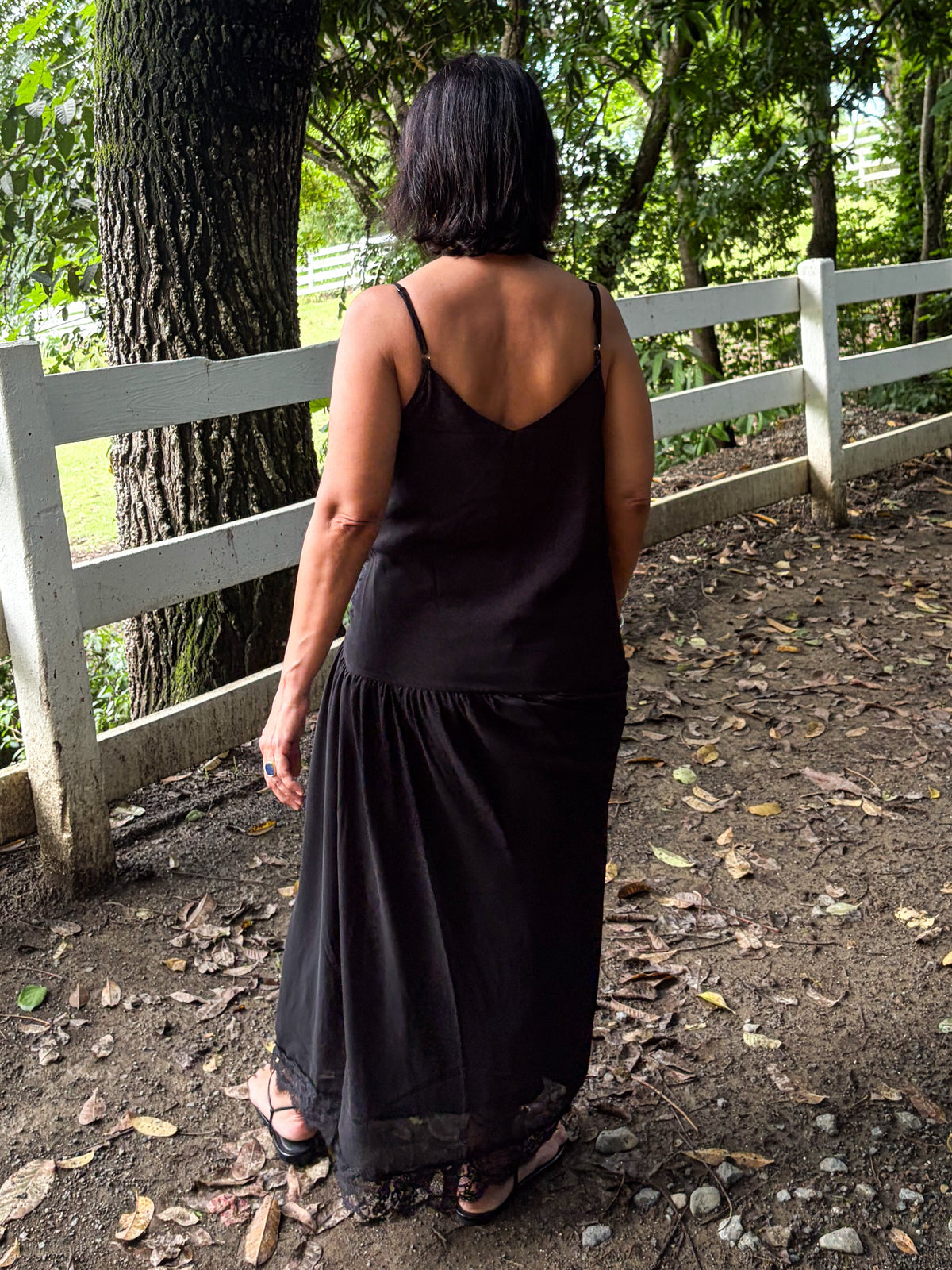 Lace-Trim Camisole Dres