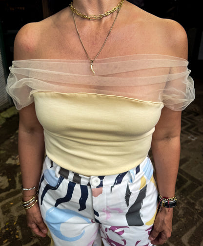 Mesh Drape Top