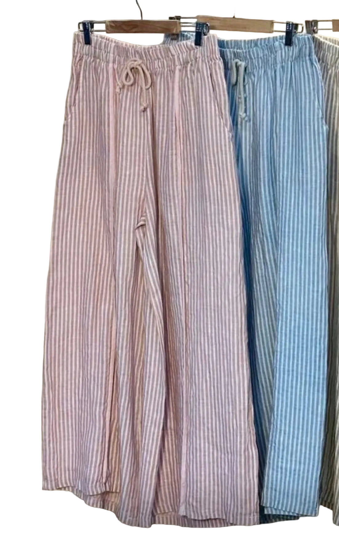 Linen Striped Pants 🇮🇹