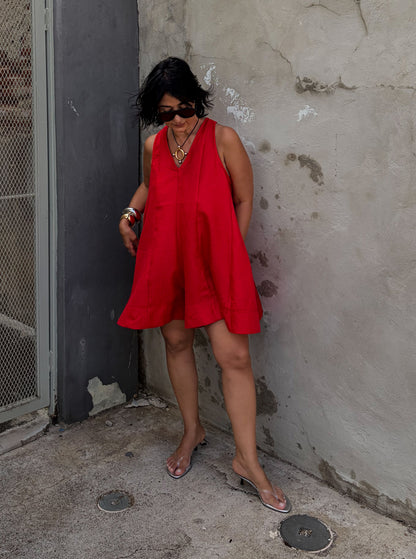 Relaxed Red Romper