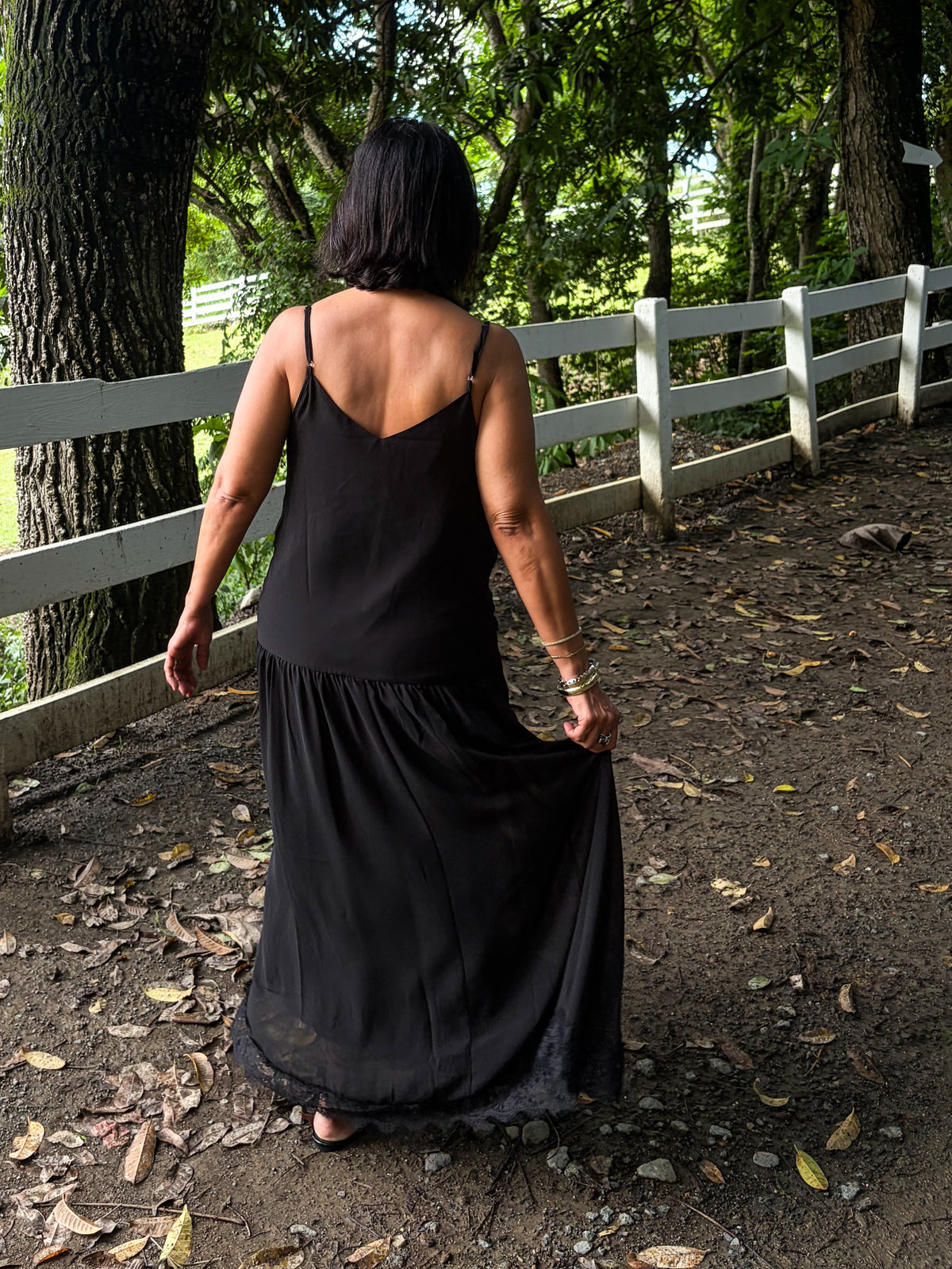 Lace-Trim Camisole Dres