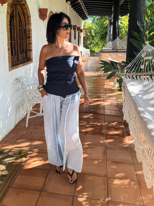 Linen Striped Pants 🇮🇹