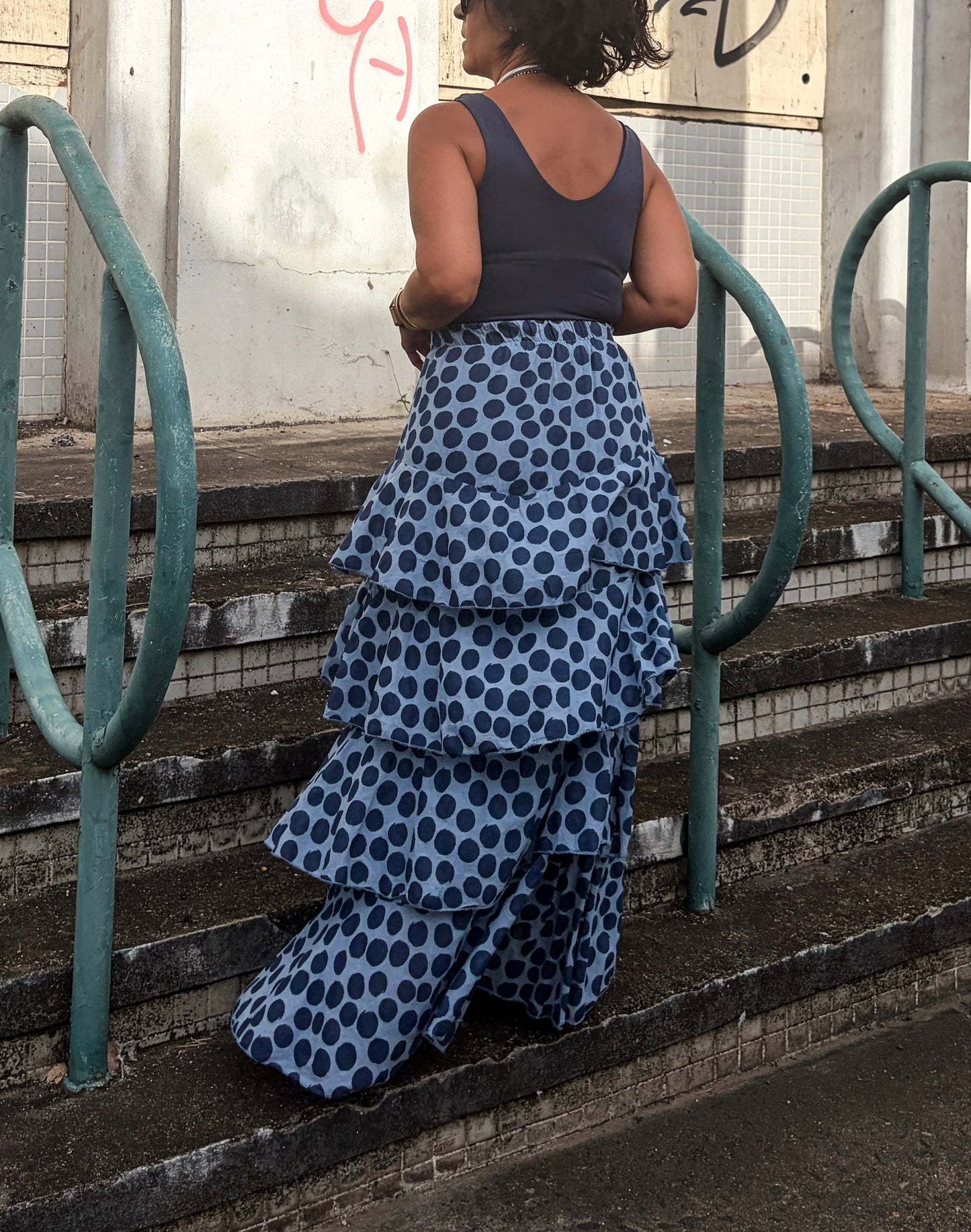 Blue Ruffle Skirt 🇮🇹