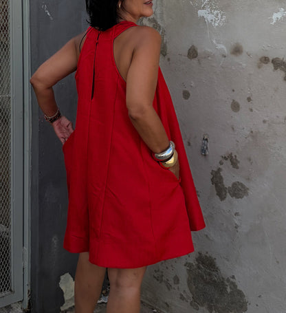 Relaxed Red Romper
