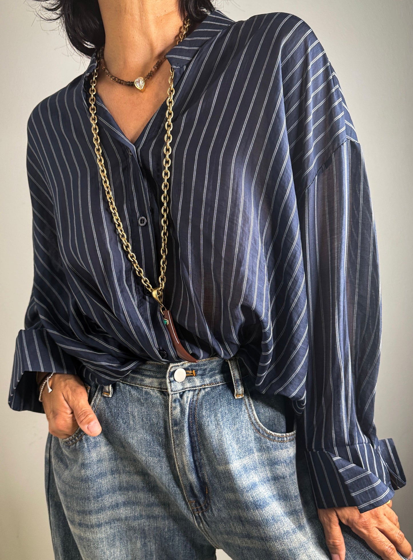 Striped Relaxed Shirt 🇮🇹