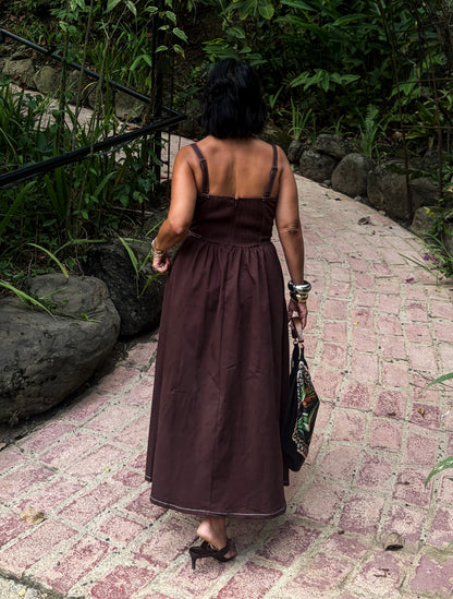 Chocolate Denim Inspired Dress