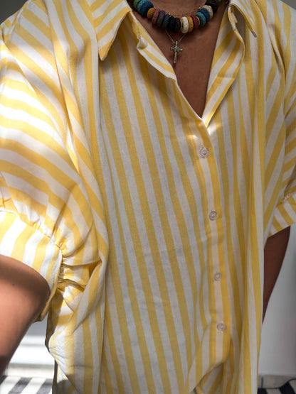 Lemon Oversized Shirt Top