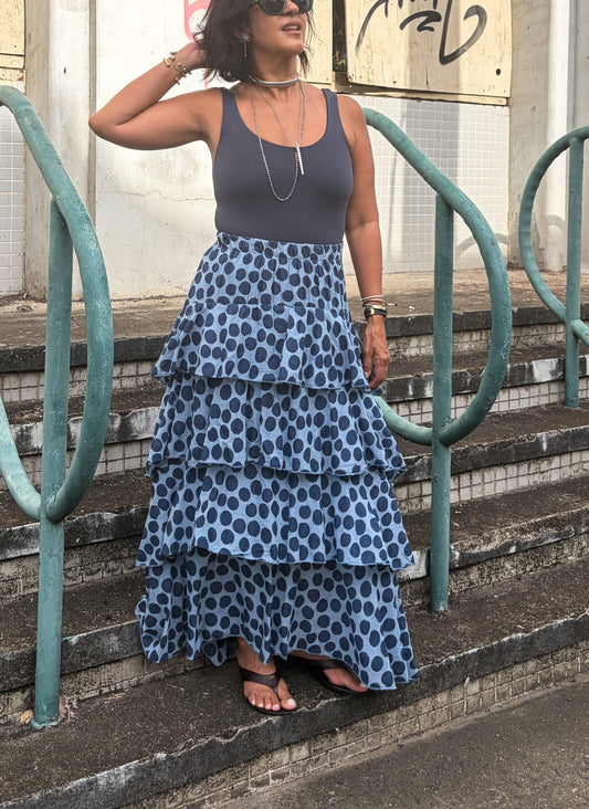 Blue Ruffle Skirt 🇮🇹