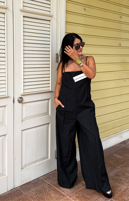 Pinstripe Jumpsuit