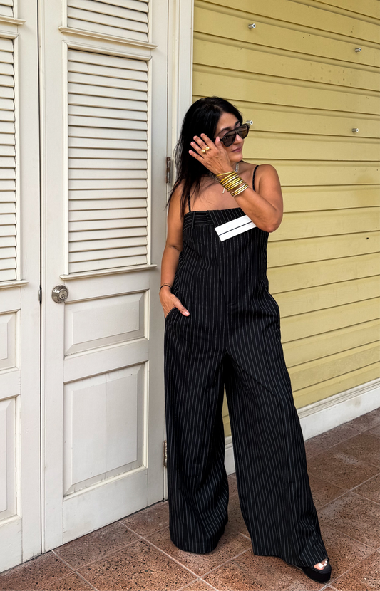 Pinstripe Jumpsuit