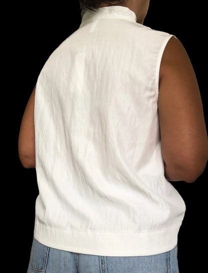 Stand Collar V-neck Top