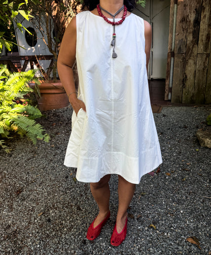 Wide Boat Neck Mini Dress