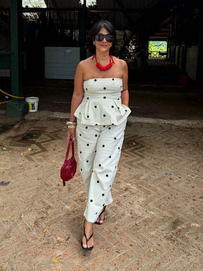 Peplum Top and Pants Set