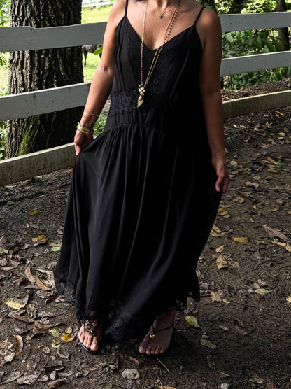 Lace-Trim Camisole Dres