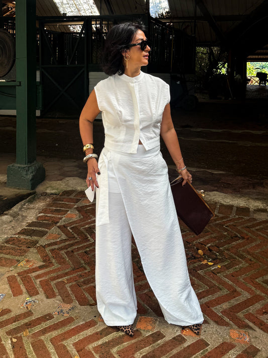 Asymmetric Front Overlay Pants 🇨🇴