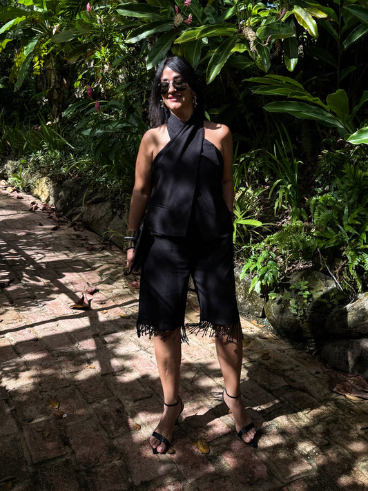 Tassel Bead Trim Bermudas