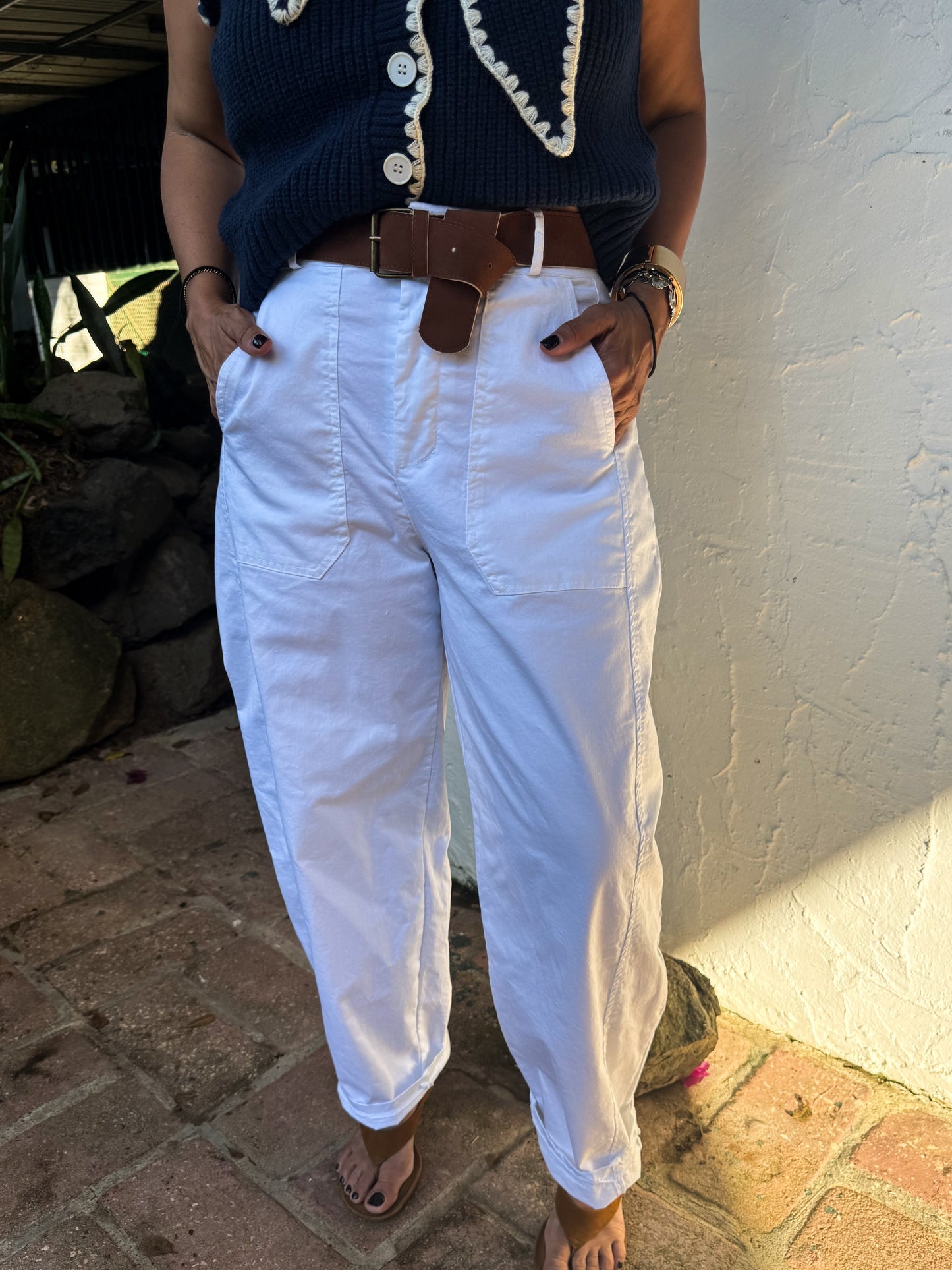 White Barrel Pant 🇮🇹