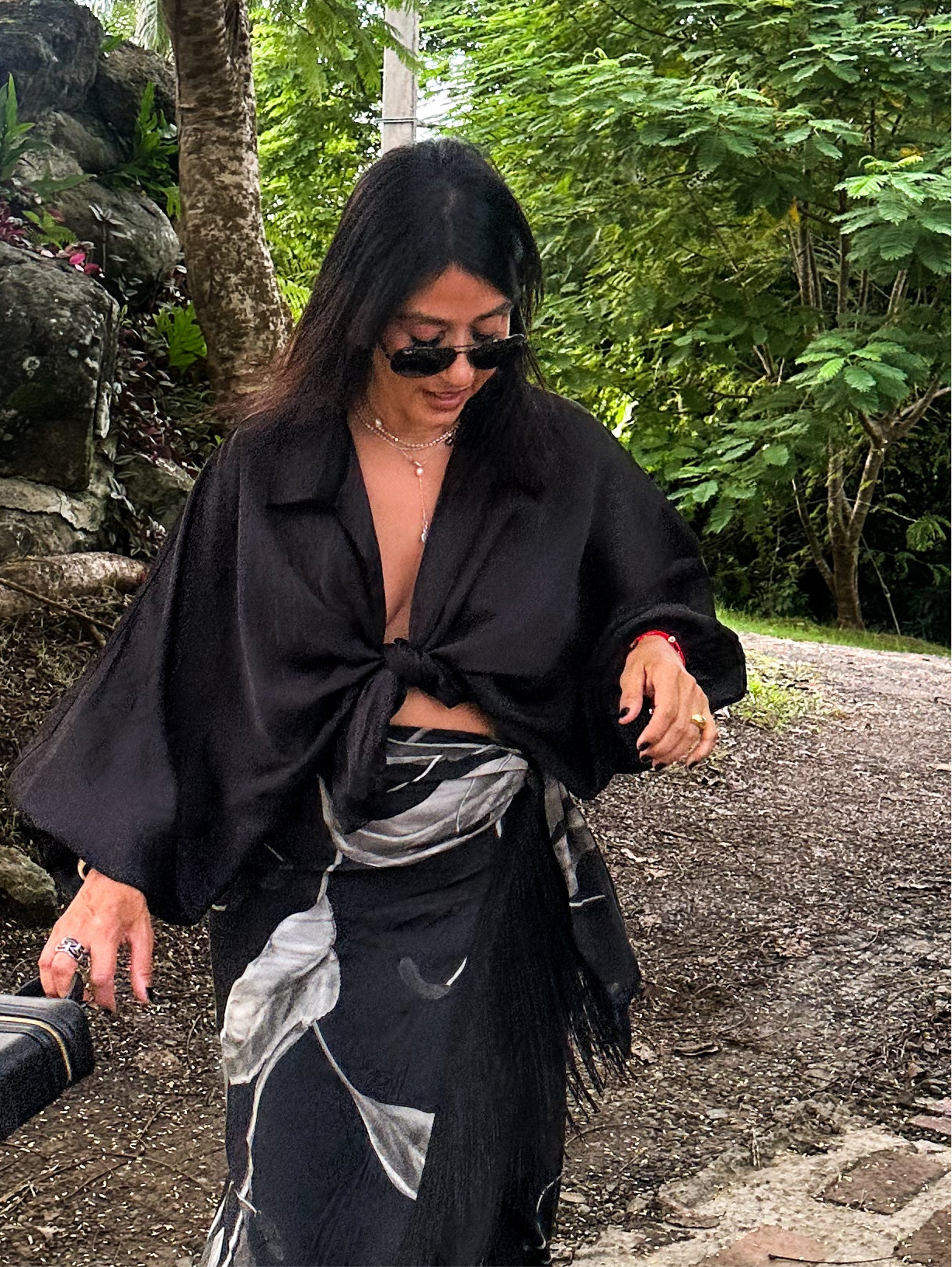 Poly Silk Knot Blouse