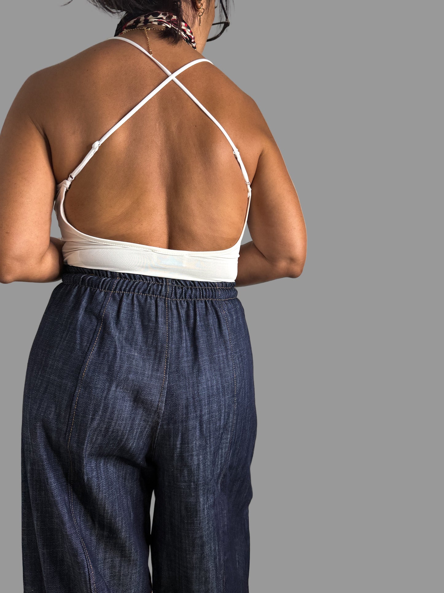 V-Neck Open Back Bodysuit