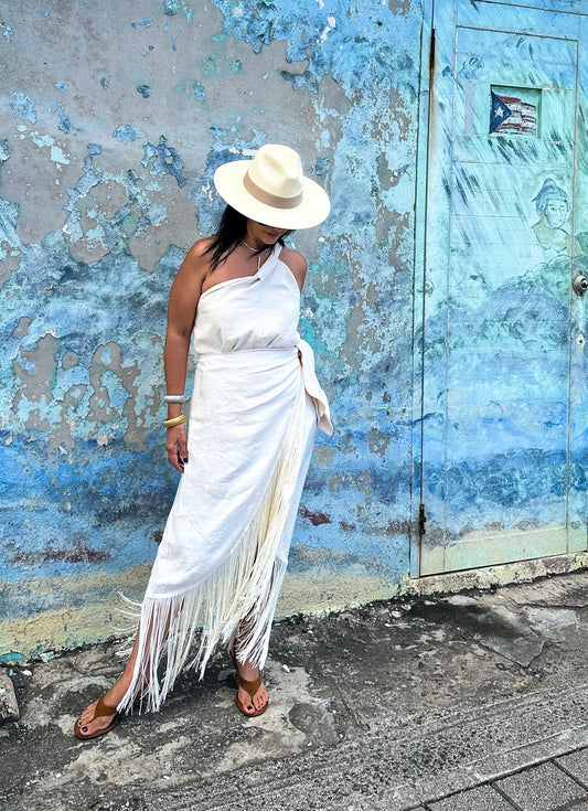 Beige Fringes Skirt 🇨🇴