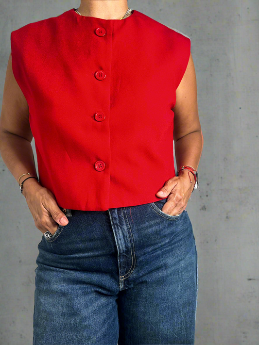 Red Boxy Vest